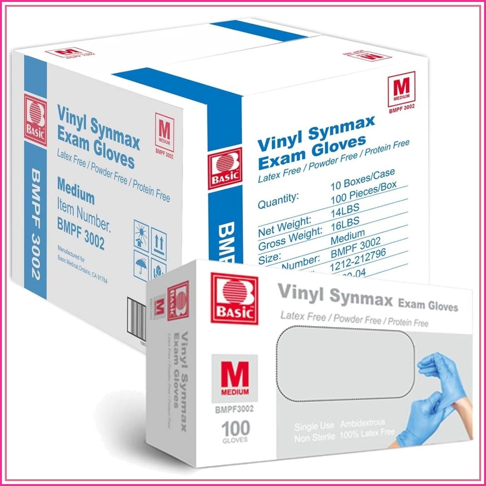 Exam Glove Nitrile - 4 Mil Blue Vinyl Exam Gloves,