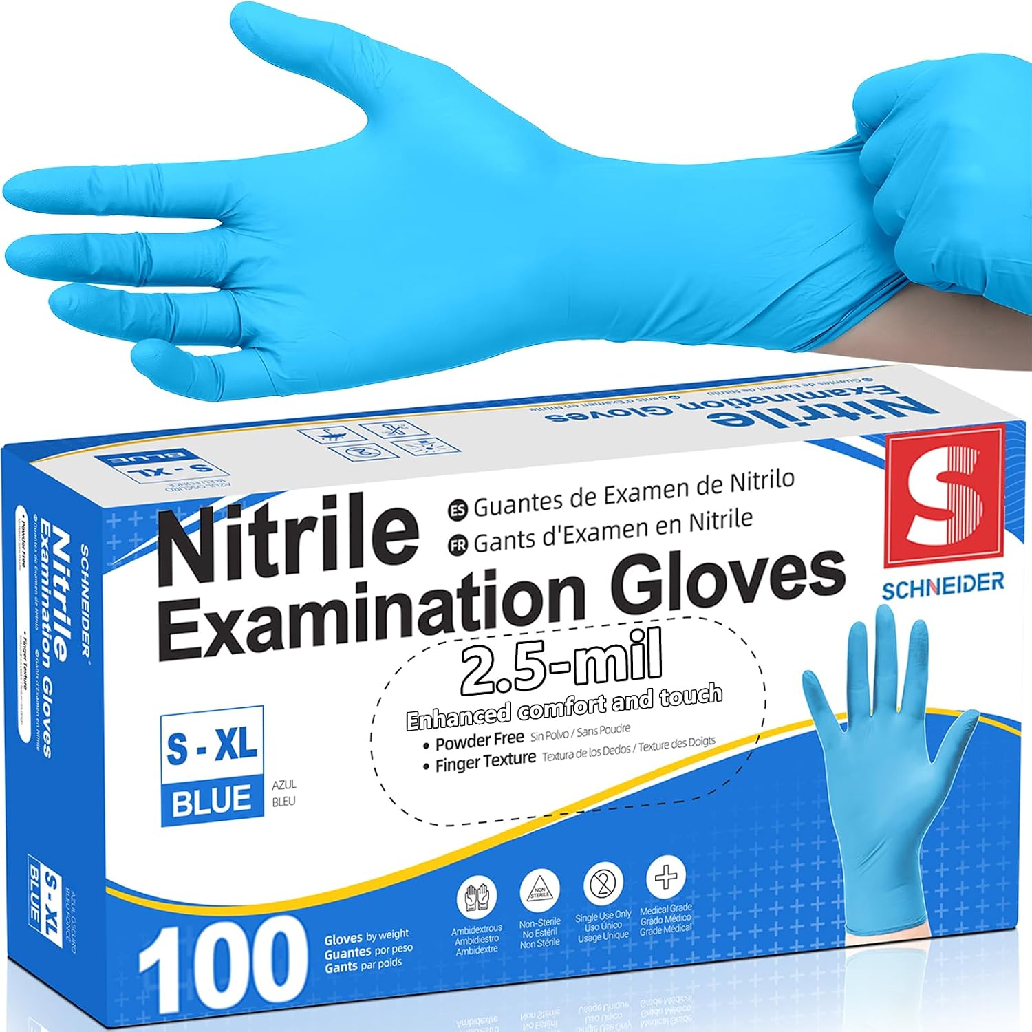 Rubber Glove Cleaning - Disposable Nitrile Exam Gloves Blue Latex