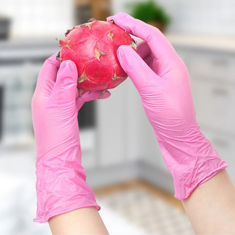 Green Disposable Gloves Pink E - Exam Glove Nitrile reseña y precio