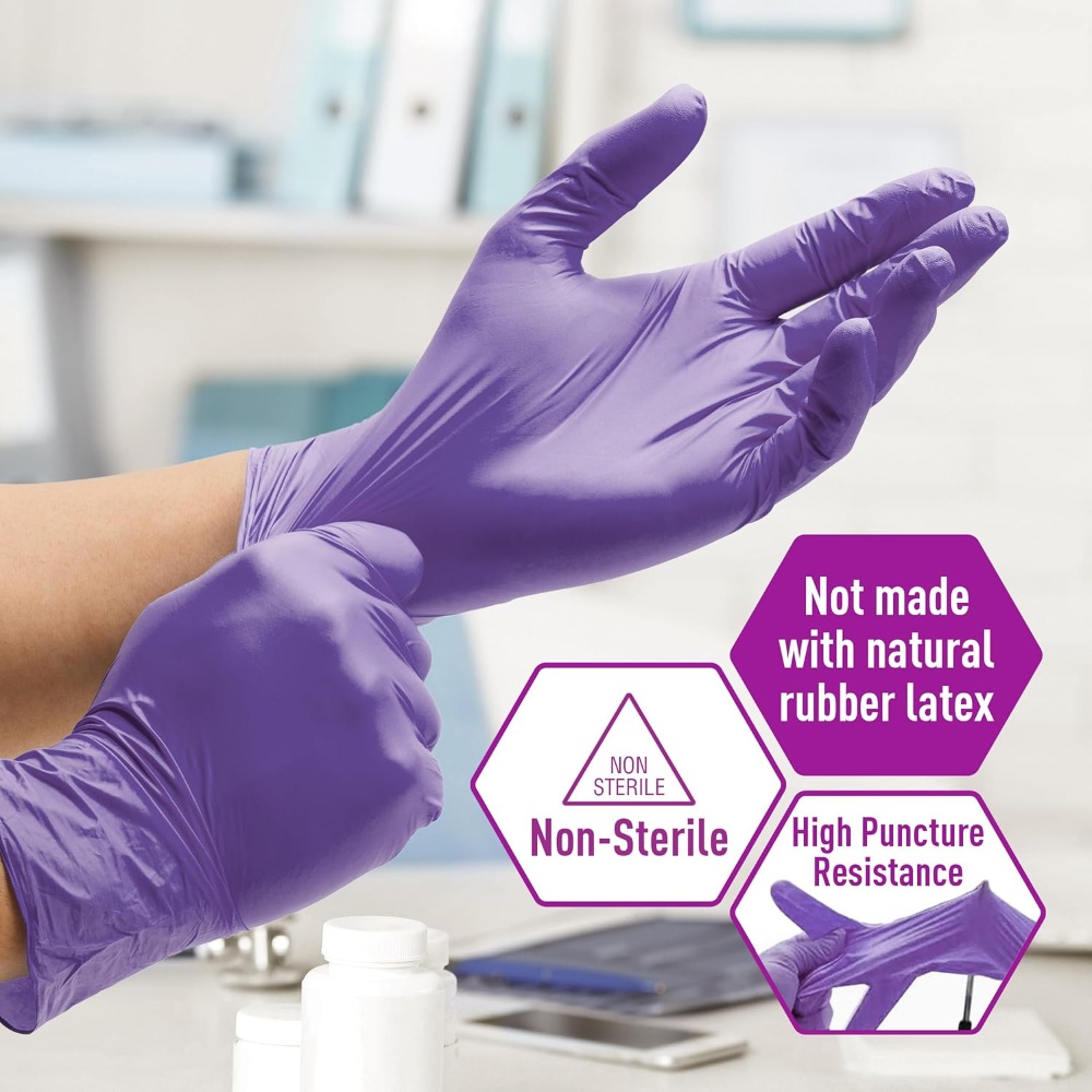 Nitrile Exam Gloves, Large, Po - Exam Glove Nitrile reseña y precio