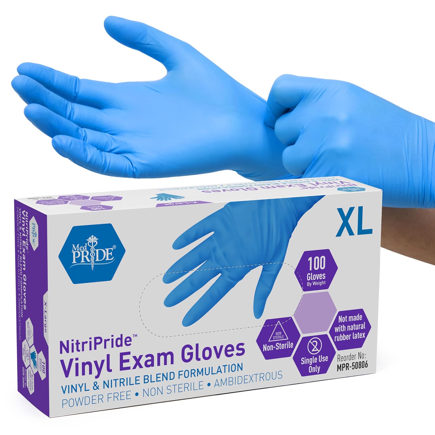 Nitrile Vinyl Blend Exam Glove - Exam Glove Nitrile reseña y precio