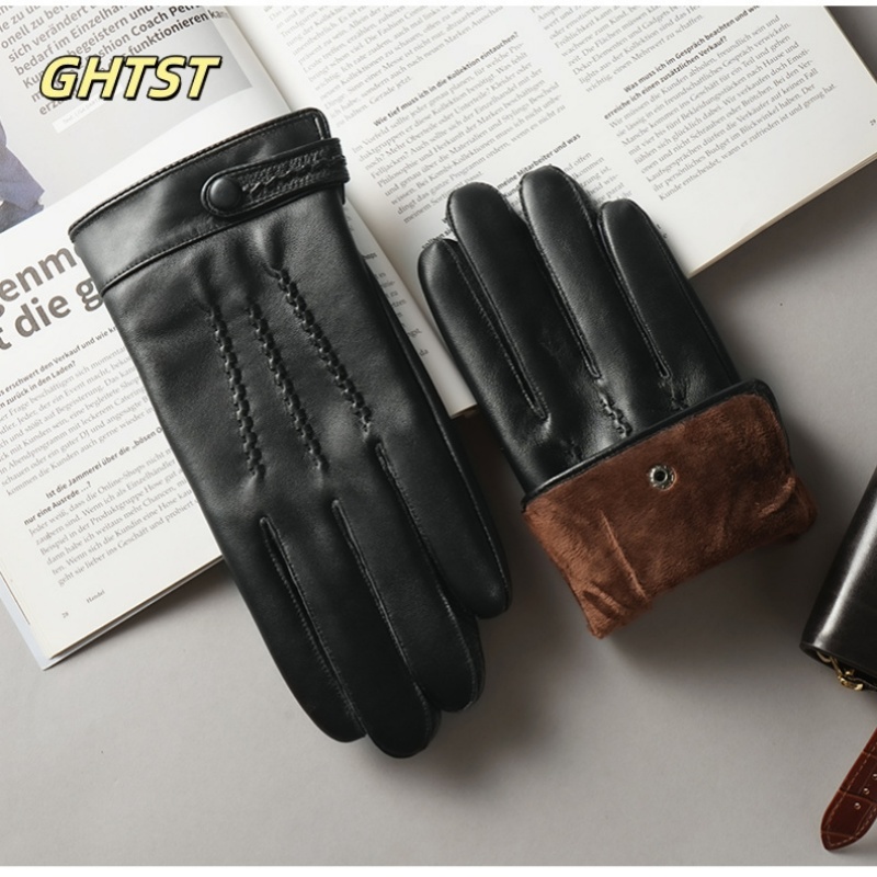2025 New Men Winter Genuine Le - Leather Driving Glove reseña y precio