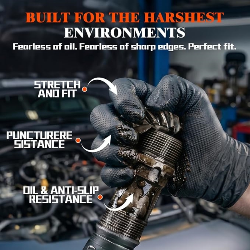 8 Mil Heavy Duty Industrial Or - Rubber Glove Cleaning reseña y precio
