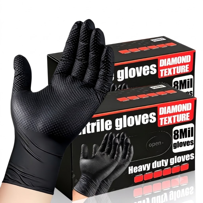 Heavy Duty Black Industrial Ni - Nitrile Mechanic Glove reseña y precio