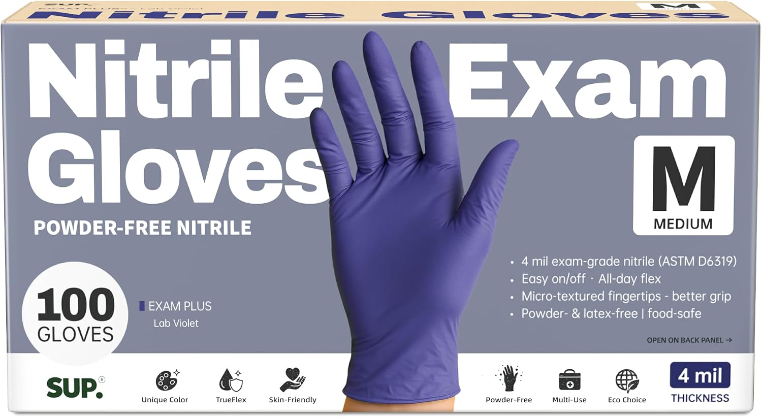 Disposable Nitrile Gloves 100/ - Rubber Glove Cleaning reseña y precio