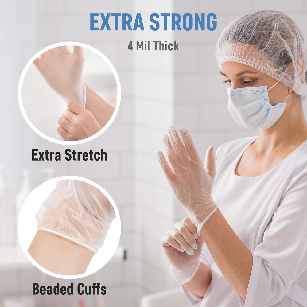 Large Vinyl Exam Gloves, 100 P - Exam Glove Nitrile reseña y precio