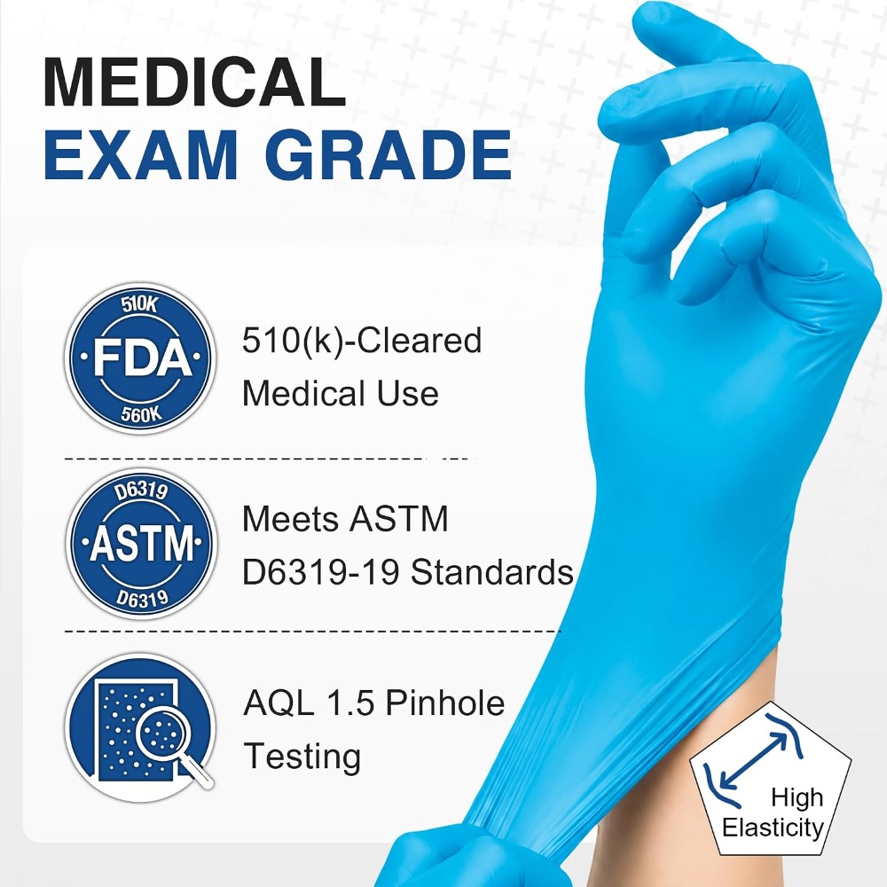 Nitrile Exam Gloves, Powder-Fr - Exam Glove Nitrile reseña y precio