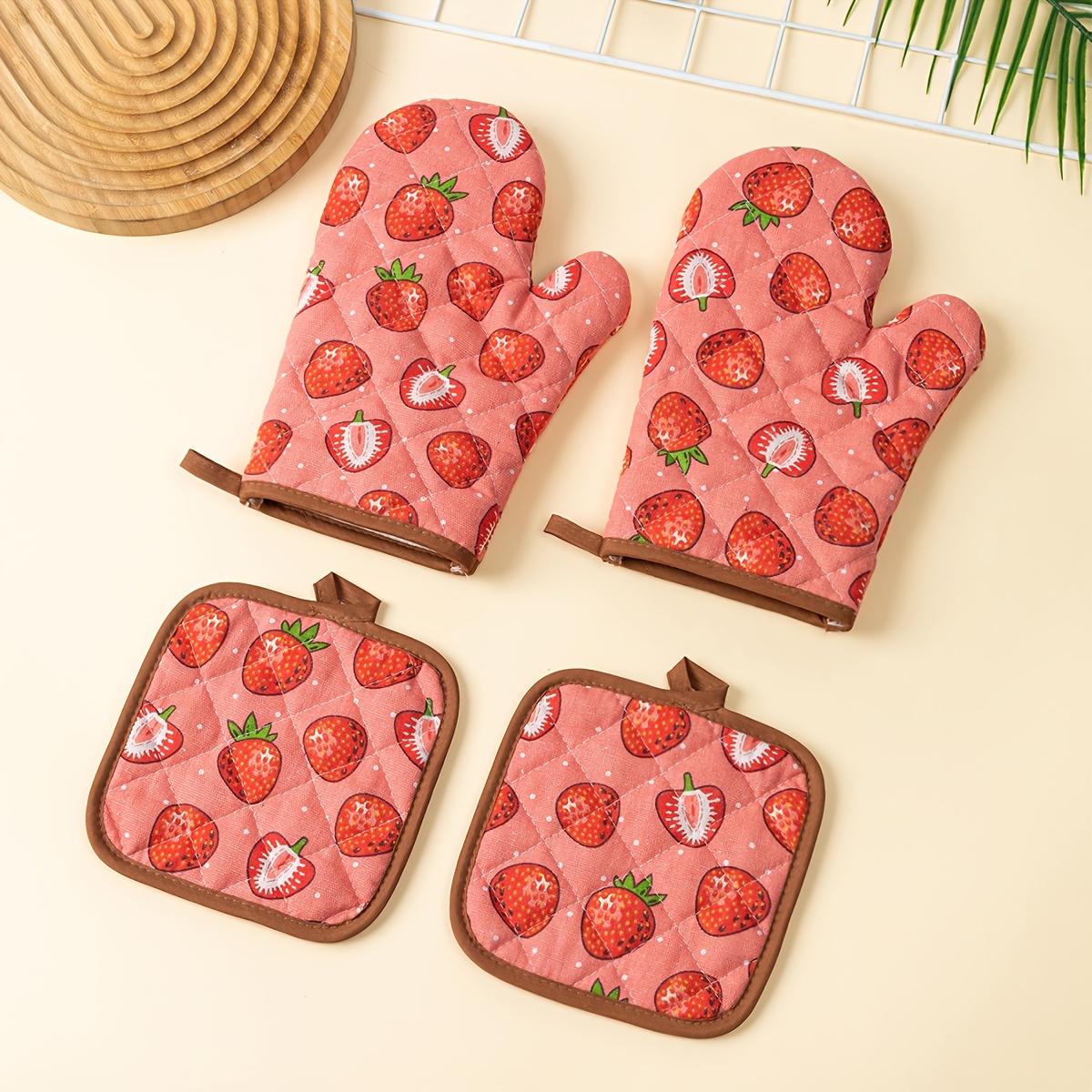 Strawberry Pattern Daily Home  - Oven Mitt Silicone reseña y precio