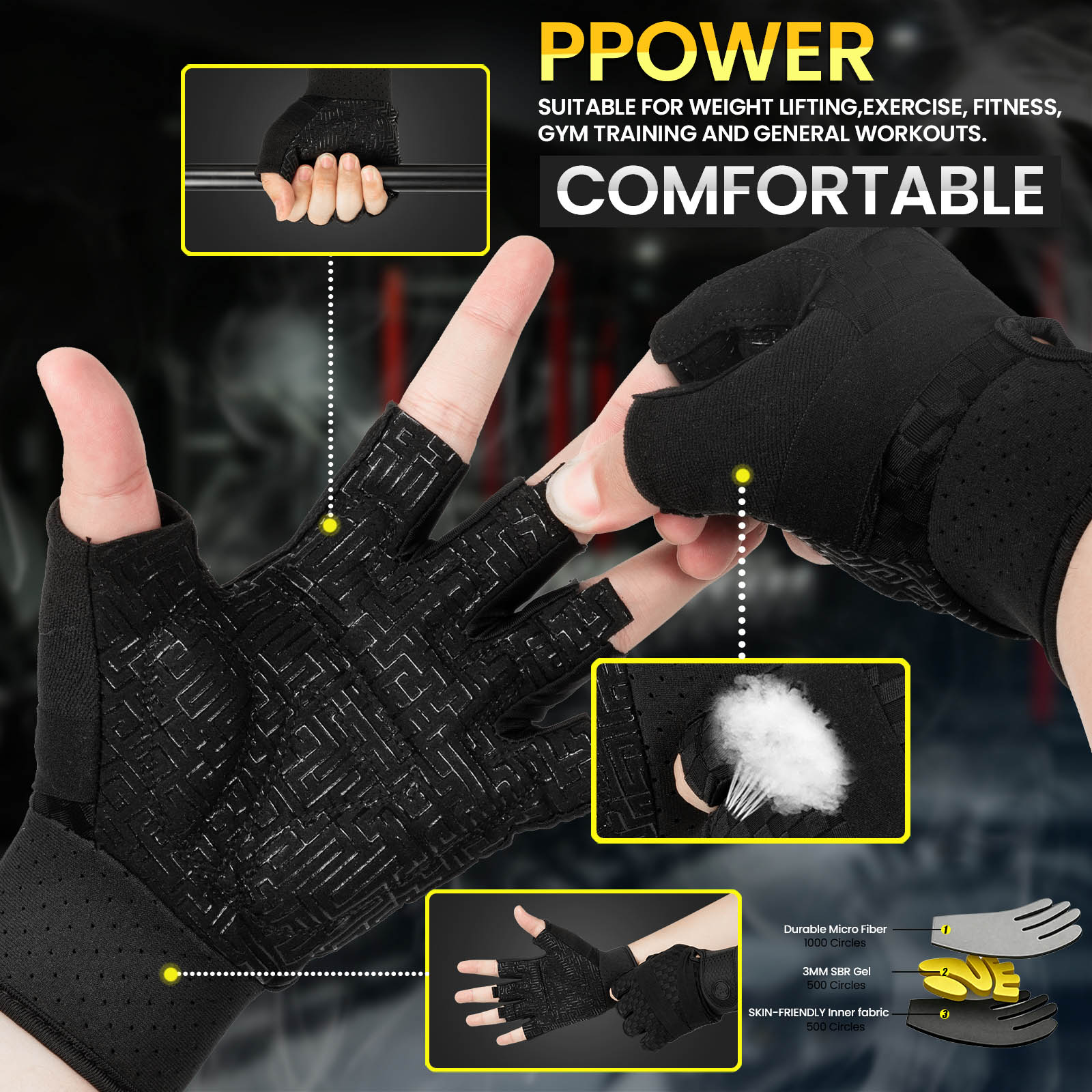 Gym Gloves for Men Sports Mult - Workout Glove Gym reseña y precio