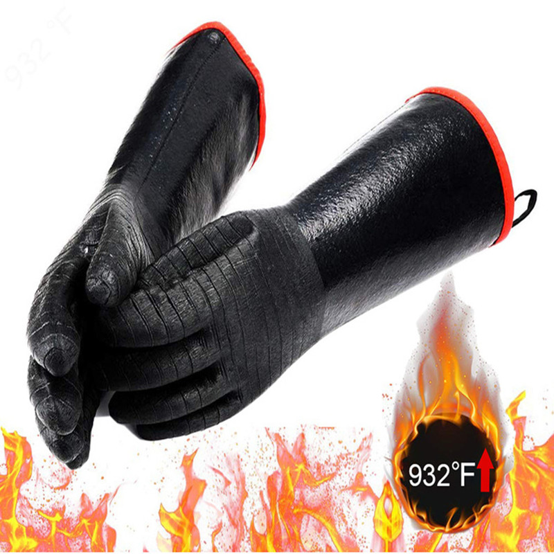 BBQ Gloves 18IN 932℉ Heat Resi - Rubber Glove Cleaning reseña y precio