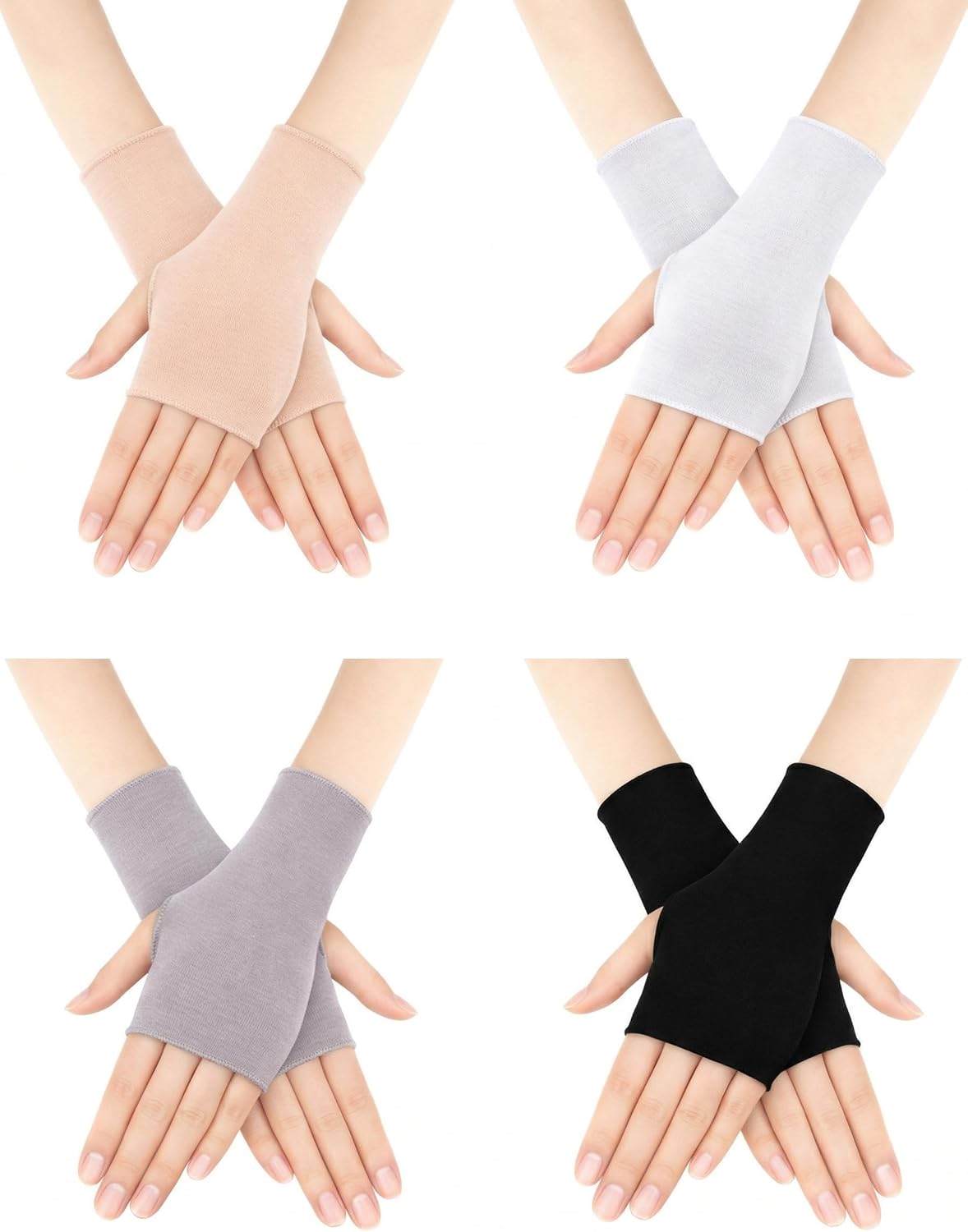 1 pair of sun protection glove - Fingerless Glove Knit reseña y precio
