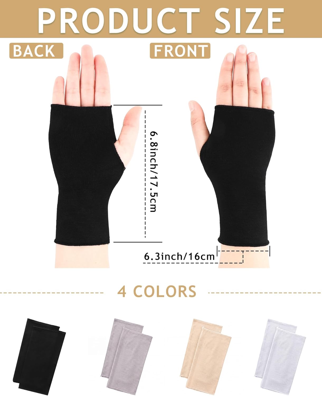 1 pair of sun protection glove - Fingerless Glove Knit reseña y precio