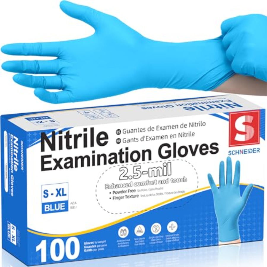 Schneider Medical Nitrile Exam - Exam Glove Nitrile reseña y precio