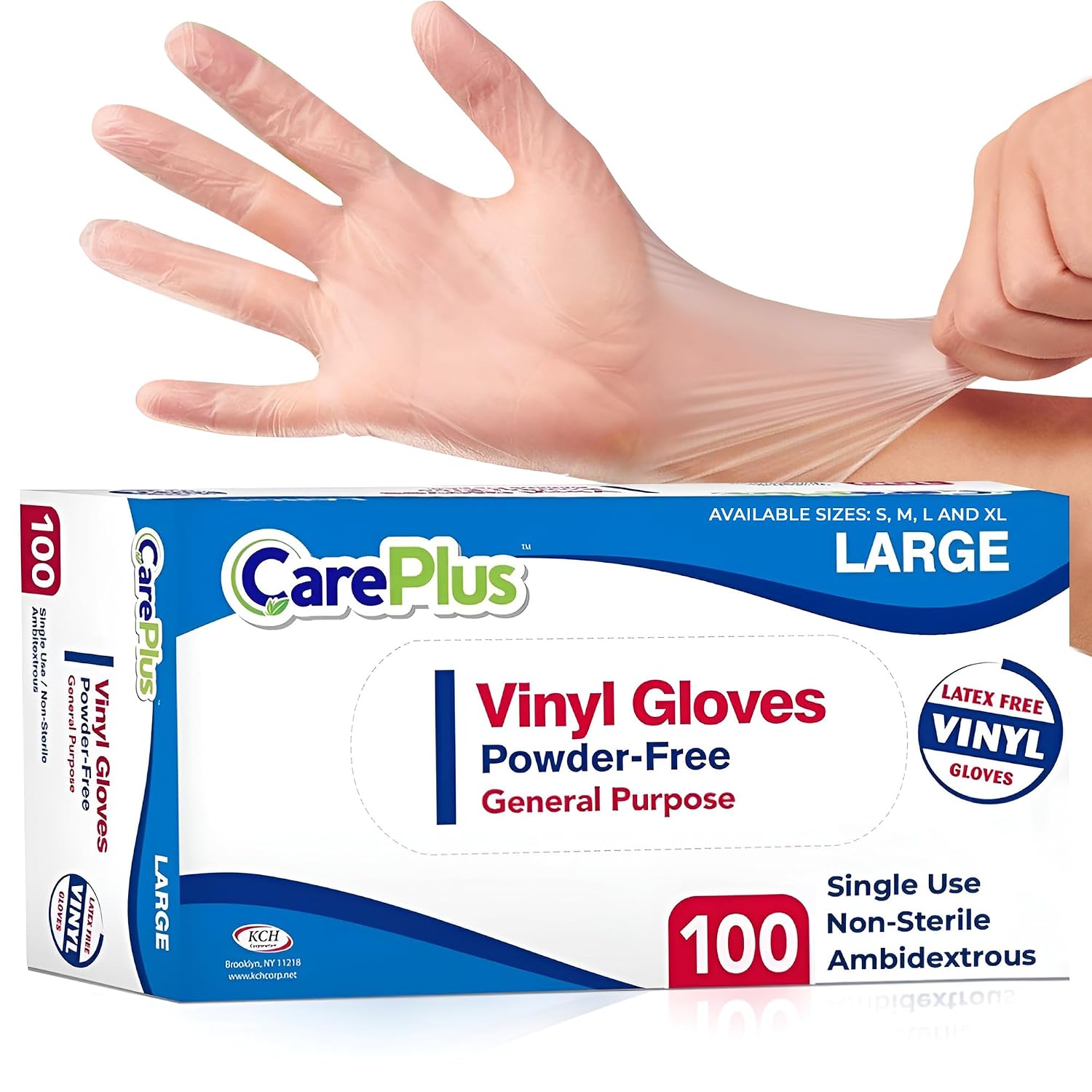 Vinyl Gloves Large 100 Count H - Rubber Glove Cleaning reseña y precio