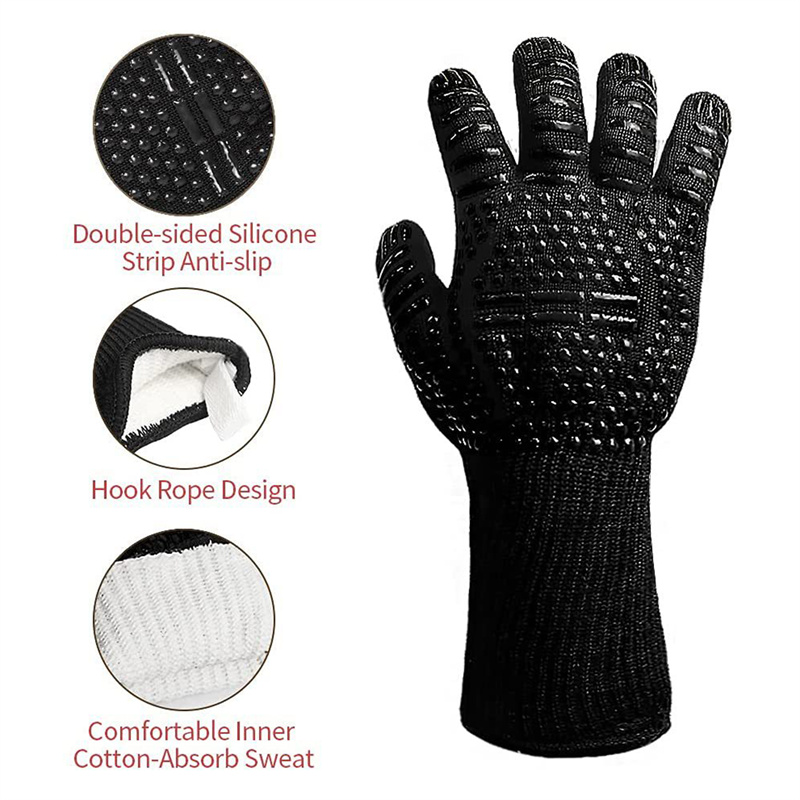 1PC Gloves 800 Degrees Firepro - Oven Mitt Silicone reseña y precio