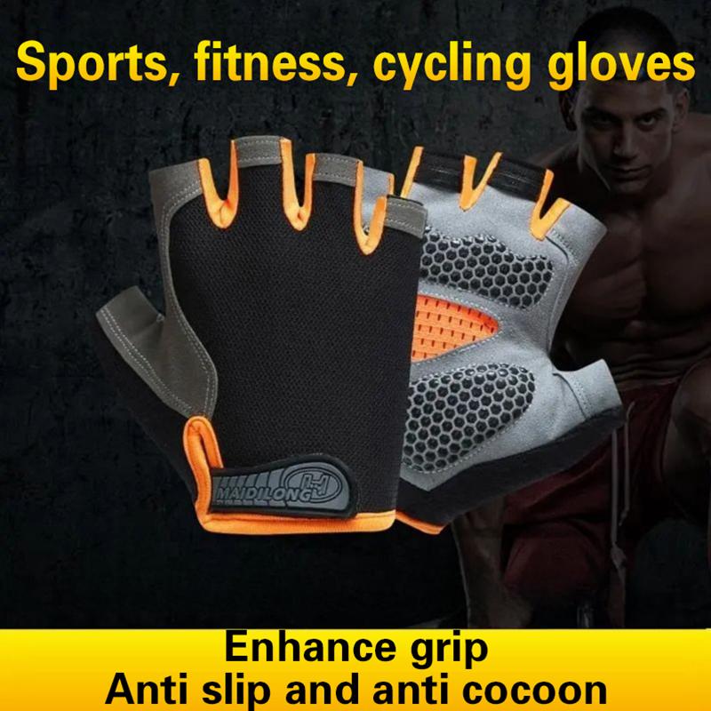 1Pair Half Finger Cycling Glov - Fingerless Glove Knit reseña y precio