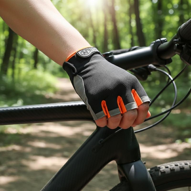 1Pair Half Finger Cycling Glov - Fingerless Glove Knit reseña y precio