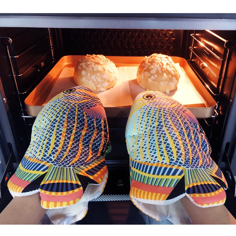 1PC,Cotton Oven Mitts Heat Res - Oven Mitt Silicone reseña y precio