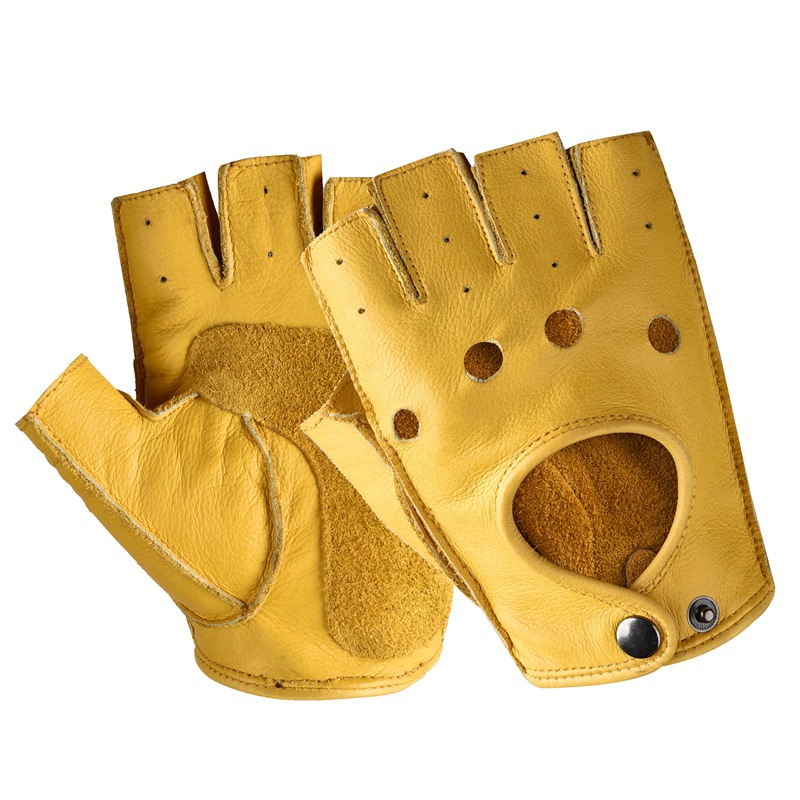 Unisex Breathable Half Finger  - Leather Driving Glove reseña y precio