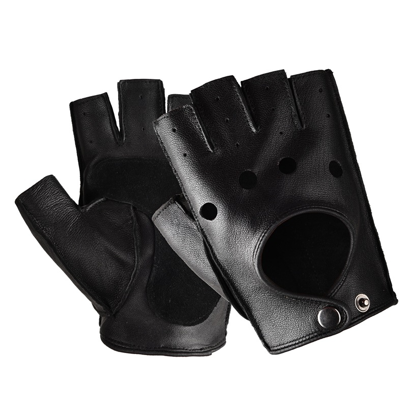 Unisex Breathable Half Finger  - Leather Driving Glove reseña y precio