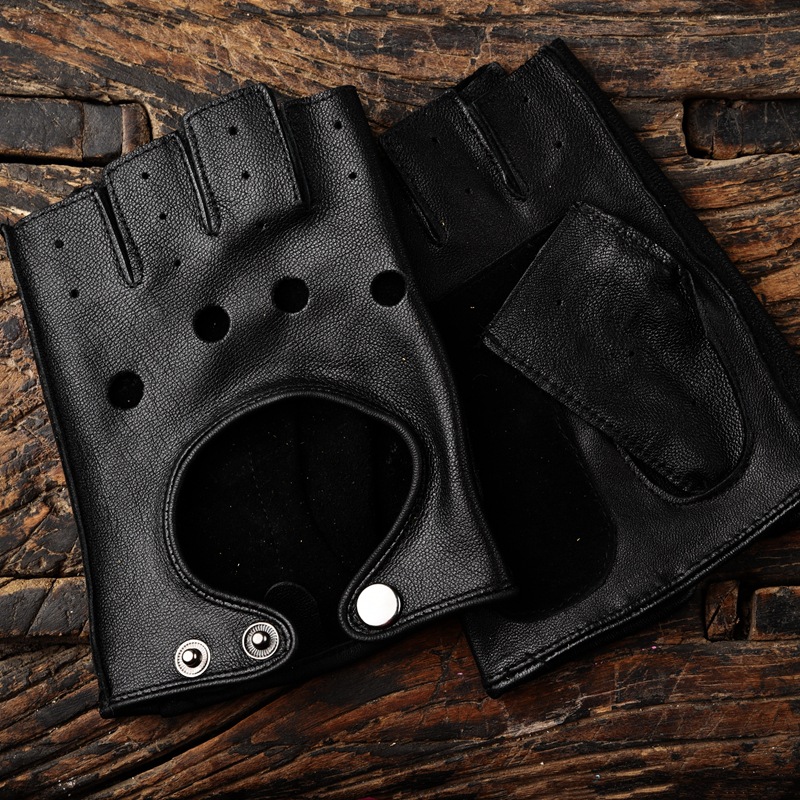 Unisex Breathable Half Finger  - Leather Driving Glove reseña y precio