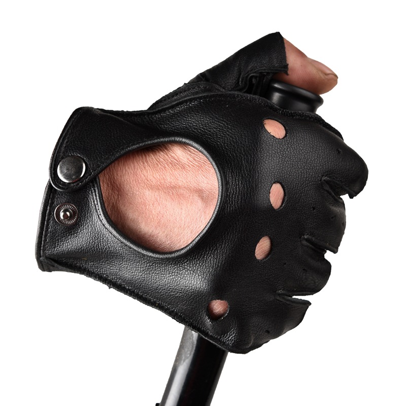 Unisex Breathable Half Finger  - Leather Driving Glove reseña y precio