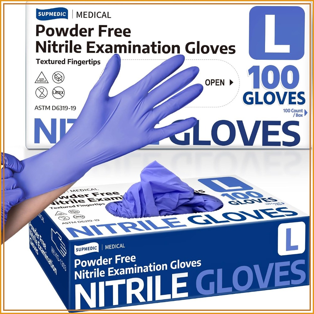 Nitrile Exam Gloves, Powder-Fr - Exam Glove Nitrile reseña y precio