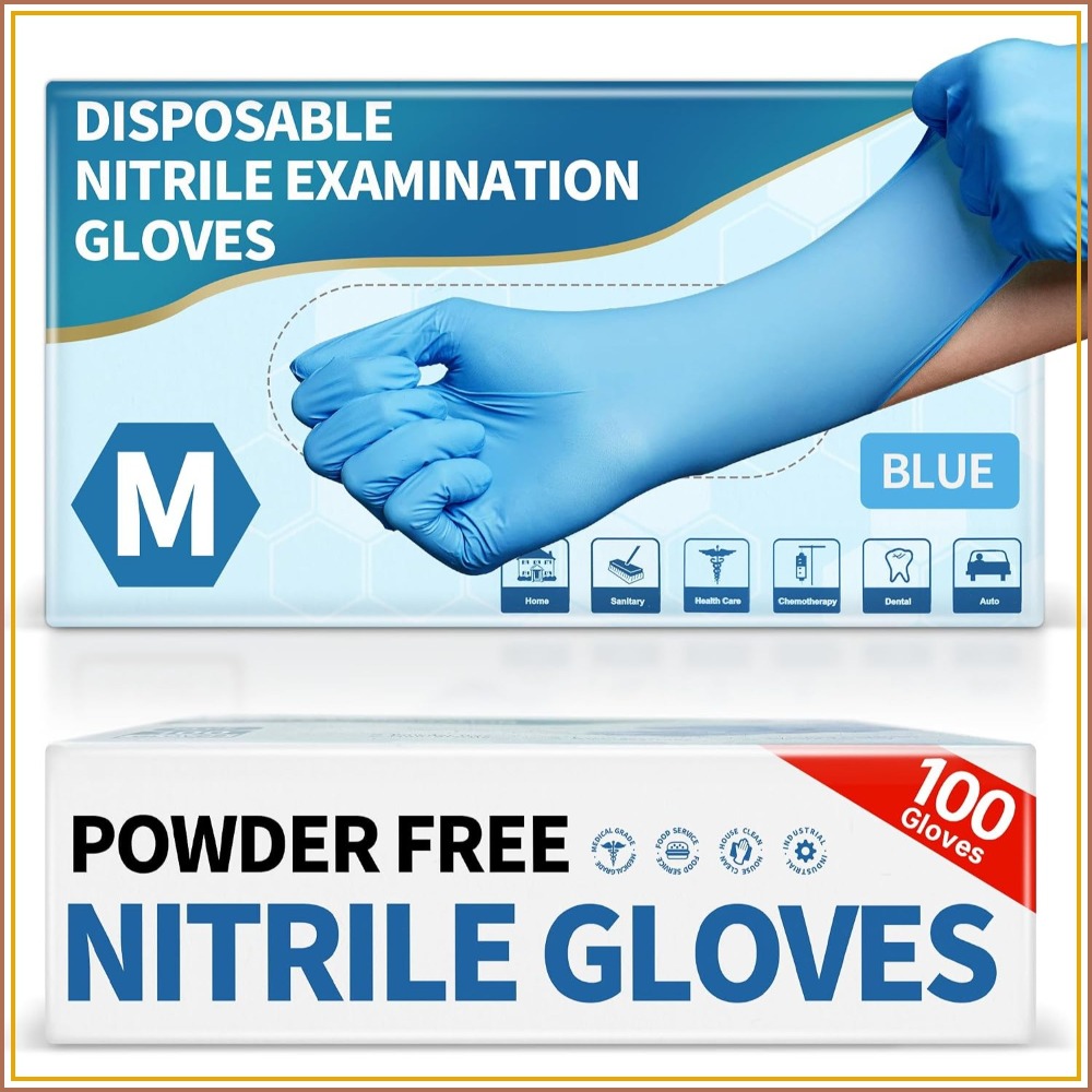 4 Mil Blue Nitrile Disposable  - Exam Glove Nitrile reseña y precio