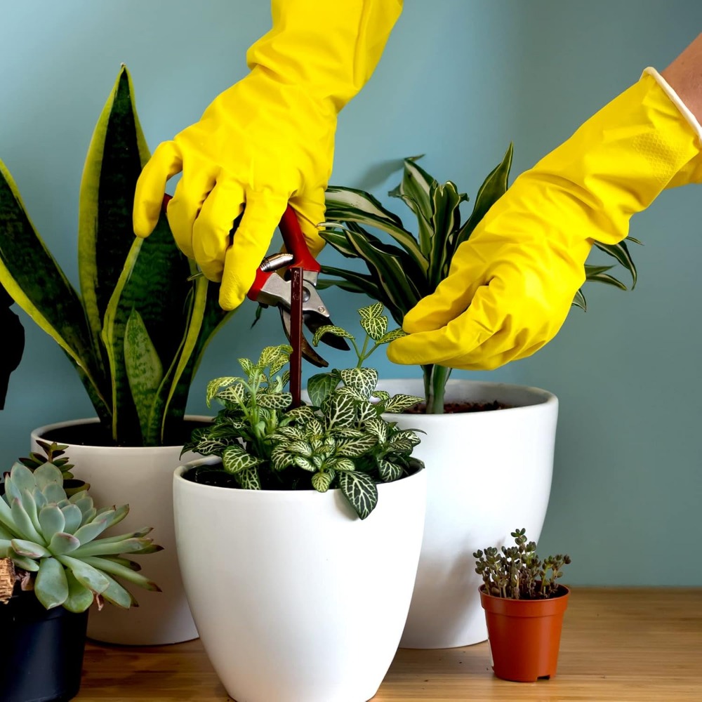 4-Pack Rubber Dishwashing Glov - Rubber Glove Cleaning reseña y precio