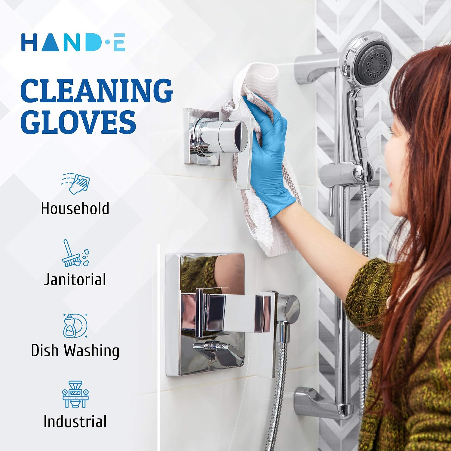 Blue Nitrile Disposable Gloves - Rubber Glove Cleaning reseña y precio