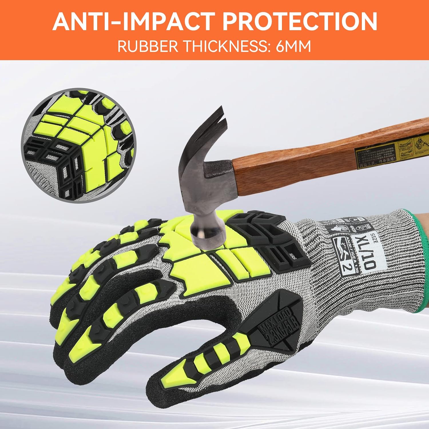 Cut Resistant Impact Gloves, A - Work Glove Impact reseña y precio
