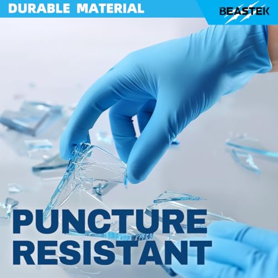 Beastek Blue Nitrile Exam Glov - Exam Glove Nitrile reseña y precio