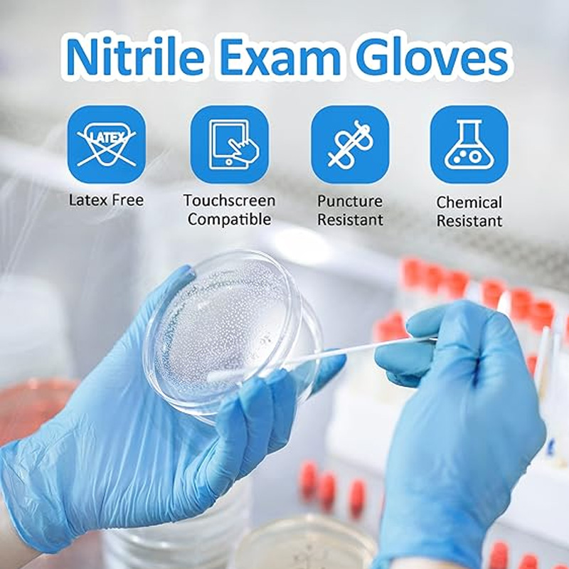 Medical Grade Blue Nitrile Glo - Exam Glove Nitrile reseña y precio