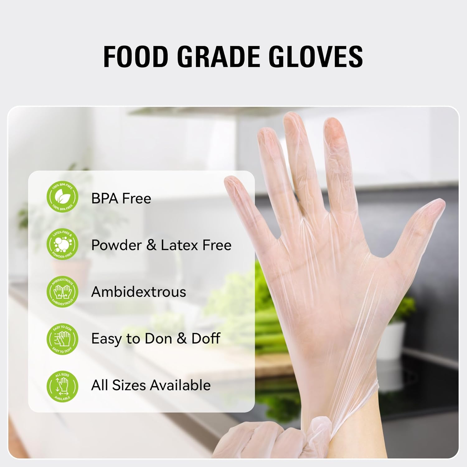 Clear Vinyl Gloves for Cooking - Rubber Glove Cleaning reseña y precio