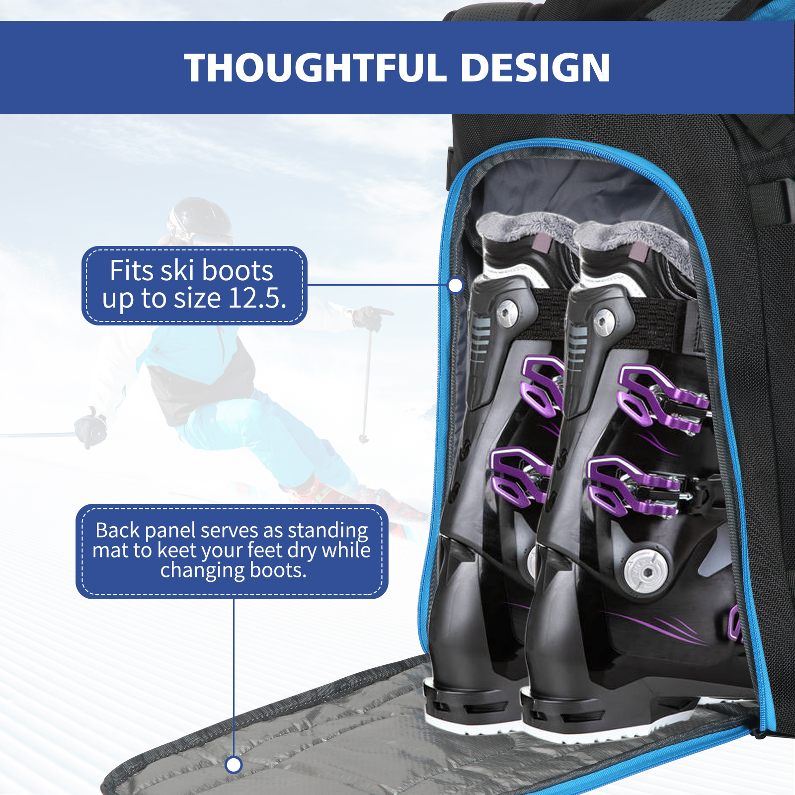 Large Capacity Ski Boot Bag Ba - Ski Glove Waterproof reseña y precio